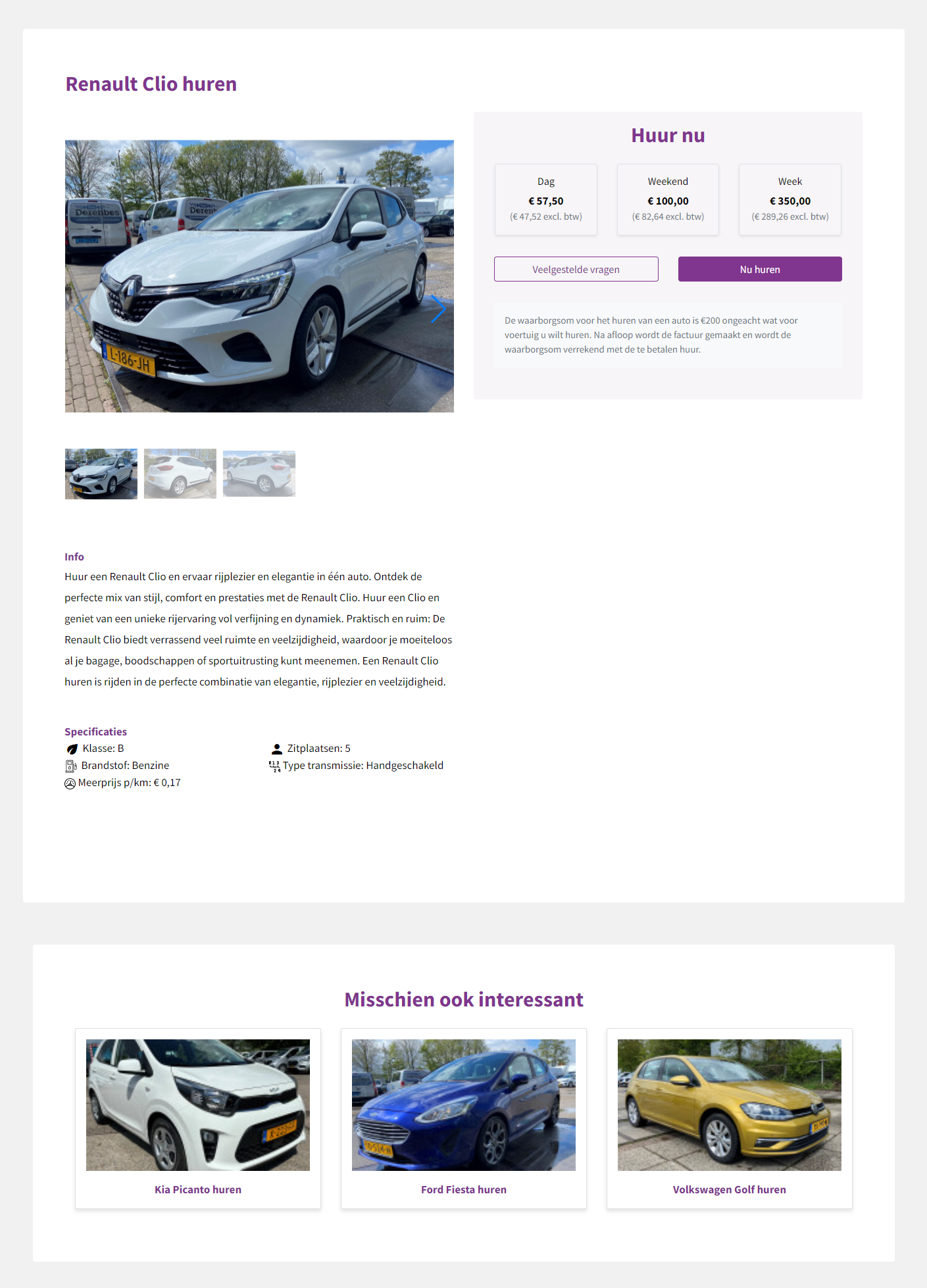 Autoverhuur Dorenbos